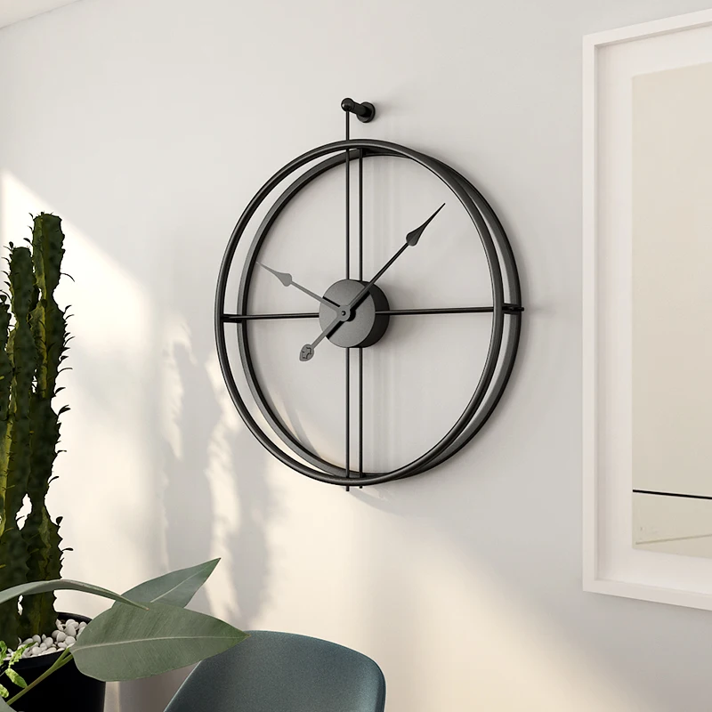 

Nordic Luxury Large Wall Clock Modern Design Living Room Kitchen Wall Clock Battery Operated Iron Personality Clocks Home Decor