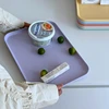Candy Color Wheat Straw Storage Tray Ins Korean Style Rectangle Dining Tray Nordic Fruit Dessert Plate Kitchen Accessories 트레이 4