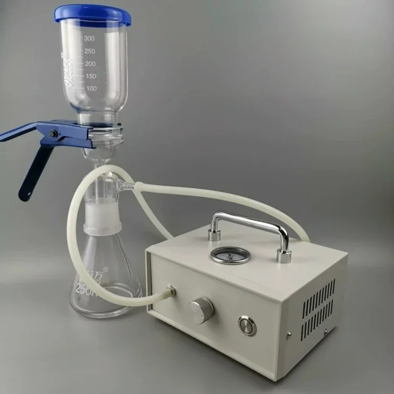 Laboratory Oil-free Mini Diaphragm Vacuum Pump Electric Small Suction Filter Pump AC 100-240V Adjustable Pressure-80KPA 10L/MIN