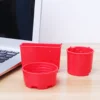 4pcs Kids Beach Toys Set Pyramid Castle Sand Play Set Sandbox Toys Creative Sand Tools Kit Sand Molds for Girls and Boys (Red) 5