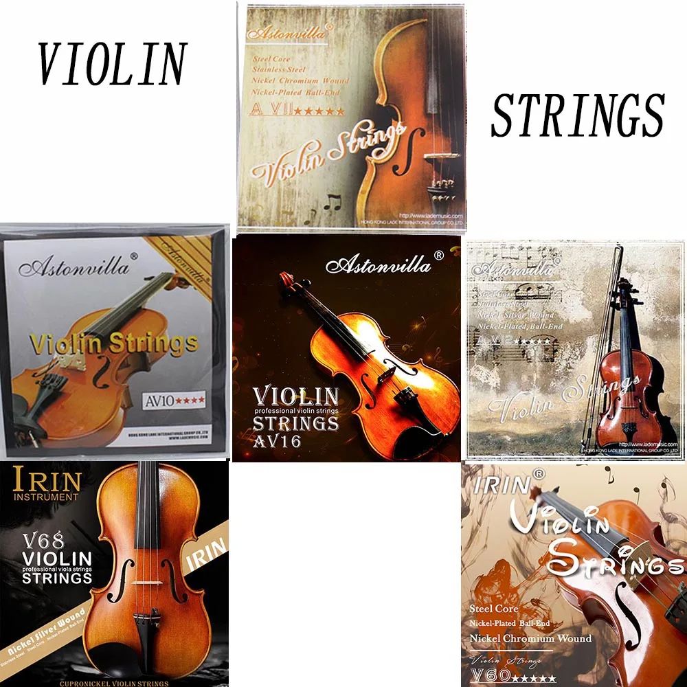Astonvilla Violin Strings Various Profession Strings Parts Fiddle Steel Wire Nickel Silver Wound Instrument Changeable Accessory
