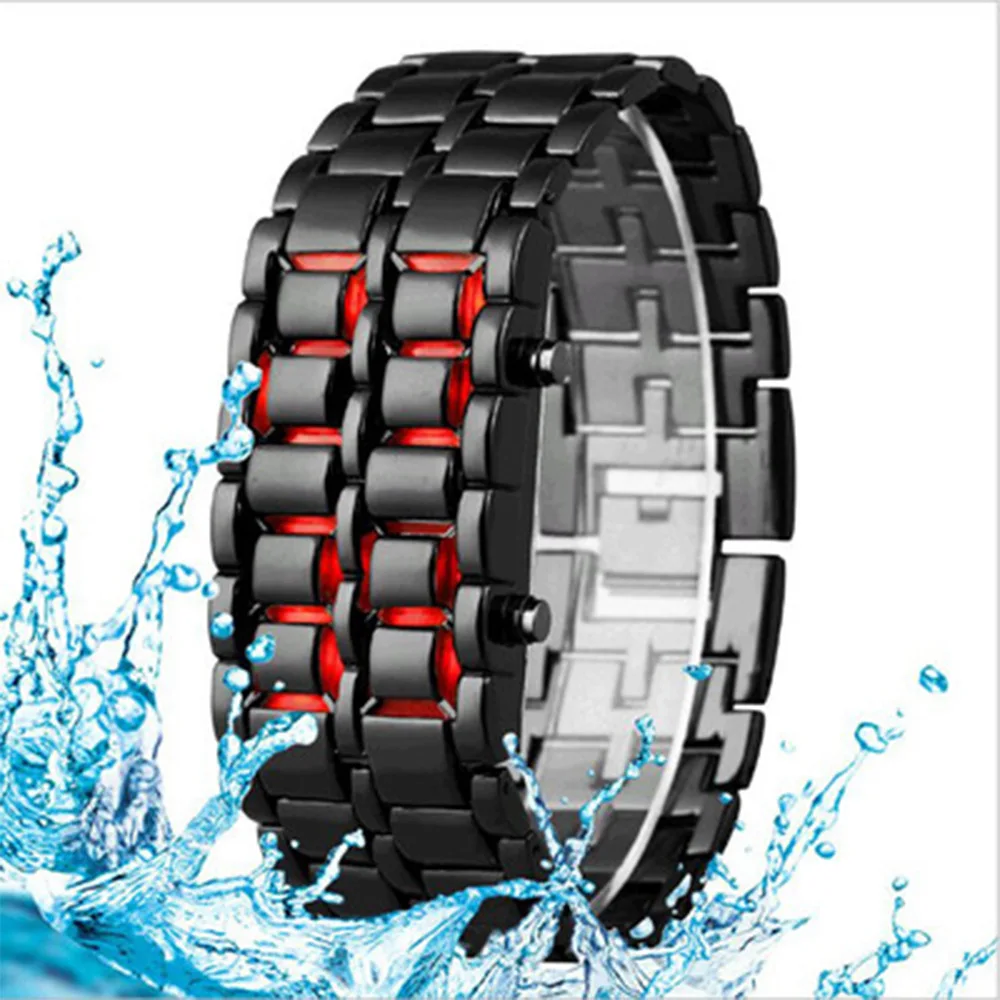 

Fashion Red/Blue LED Digital Display Men Watch Mens Military Chrono Count Down Light Waterproof Sport Watches Man Clock