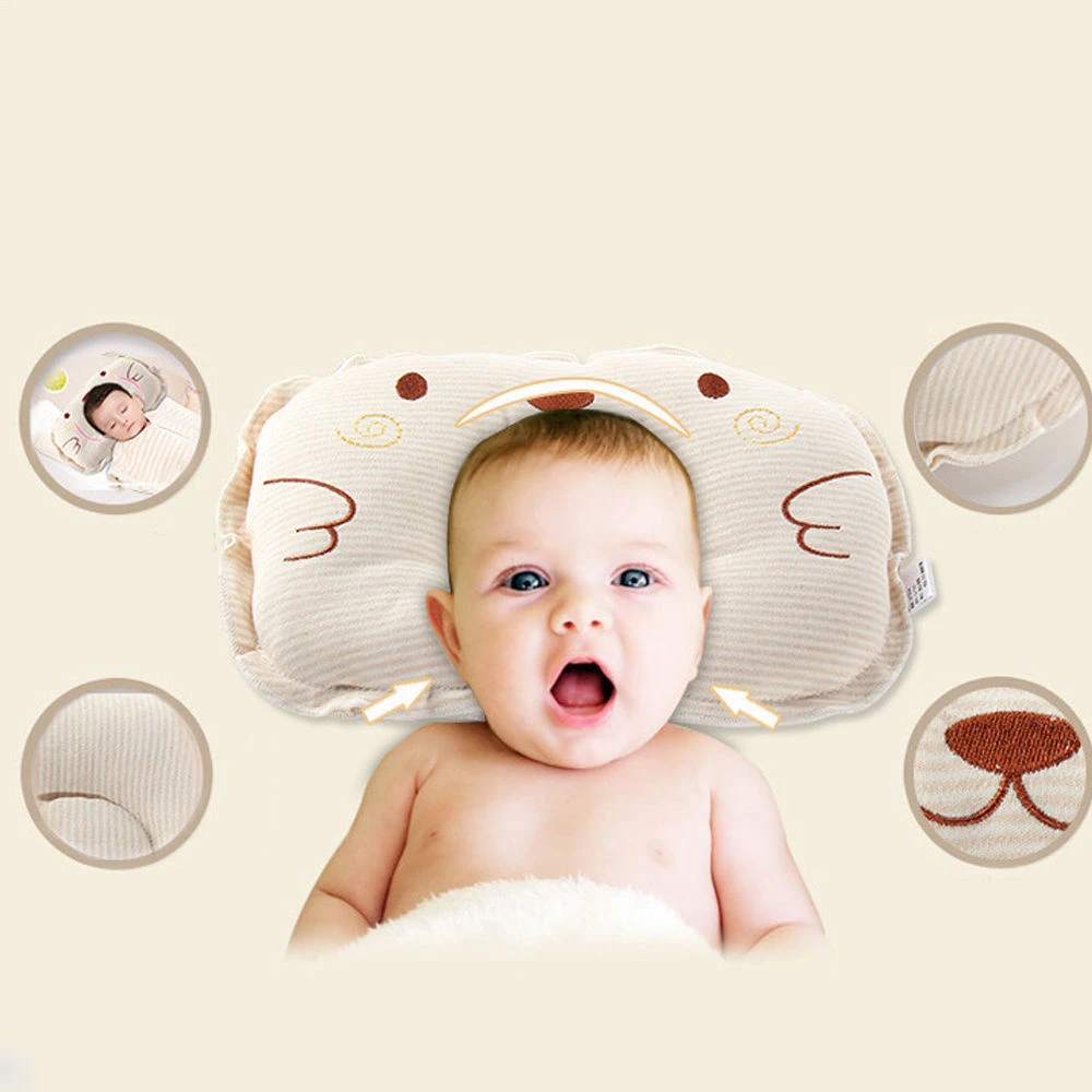 bed linen Baby Shaping Pillow Toddler Sleep Positioner Anti Roll Cushion Flat Head Pillow Protection Newborn Bear Pillows bedding sets