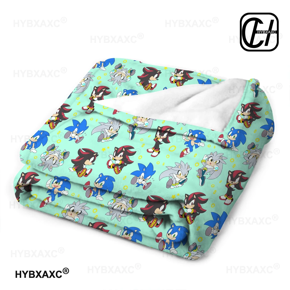 Luxury Blankets Sofa Decoration Sonics Designer Throw Blanket for Sofa Bed Blankets & Throws Thin Wadding Blanket King Size Nap 3