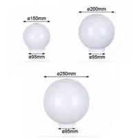 Twist Lock Neck  White Acrylic Shade Replacement Lamp Post Globe Cover for Outdoor Front Porch Light Landscape Light PMMA Shade 2