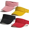 Summer Men Women Adjustable Visor Red Black Pink UV Protection Top Empty Solid Sports Tennis Golf Running Sunscreen Cap 2