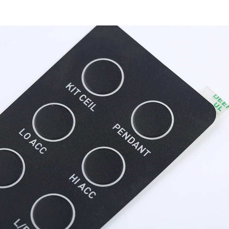 Professional Embossed Tactile Membrane Switch Glossy Surface Membrane Switch