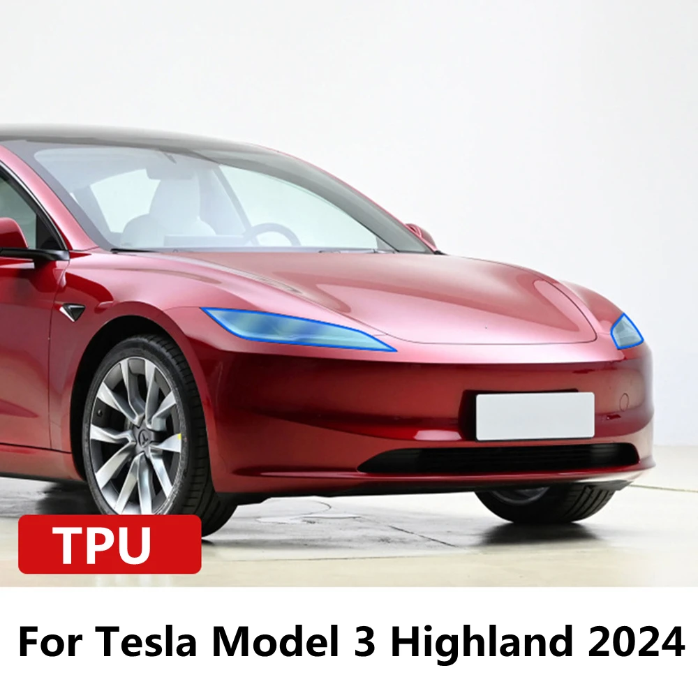 

for Tesla Model 3 Highland 2024 Pre-Cut Paint Protection Film Car Clear PPF TPU Transparent Headlight Film Body Sticker