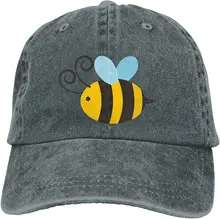 

Cute Bee Baseball Cap Funny Cowboy Hat Unisex Adult Vintage Trucker Hats Adjustable Washable