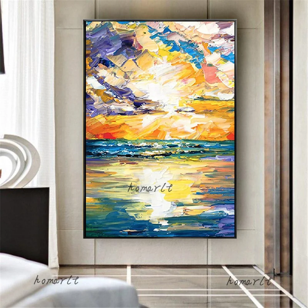 

100% Handpainted Abstract Large Size Oil Painting On Canvas Paintings Decor Living Room Home Modern Wall Art Mural Trim