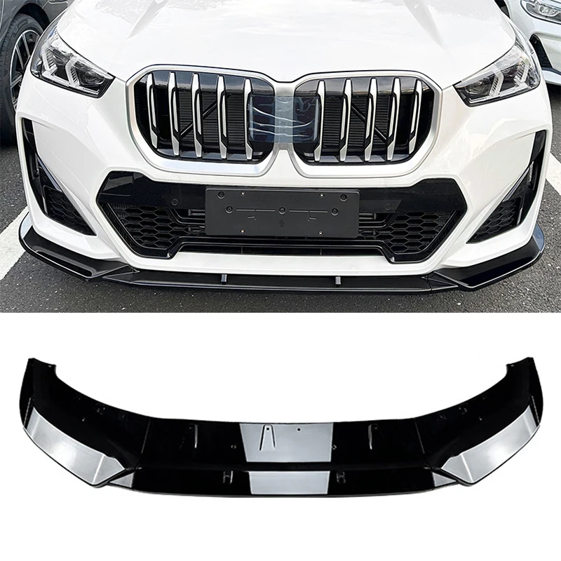 

Glossy black Car Front Bumper Lip Spoiler Diffuser Splitters Body Kit Aprons Cover Guard Trim For BMW X1 U11 M Sport 2023 2024