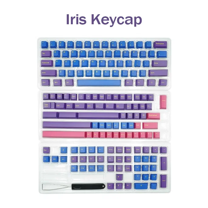 Keebox Noite Sakura Keycaps Cristal Roxo Íris Keycaps Cereja Duplo Tiro Pbt Cherry Perfil Keycaps - Imagem 3