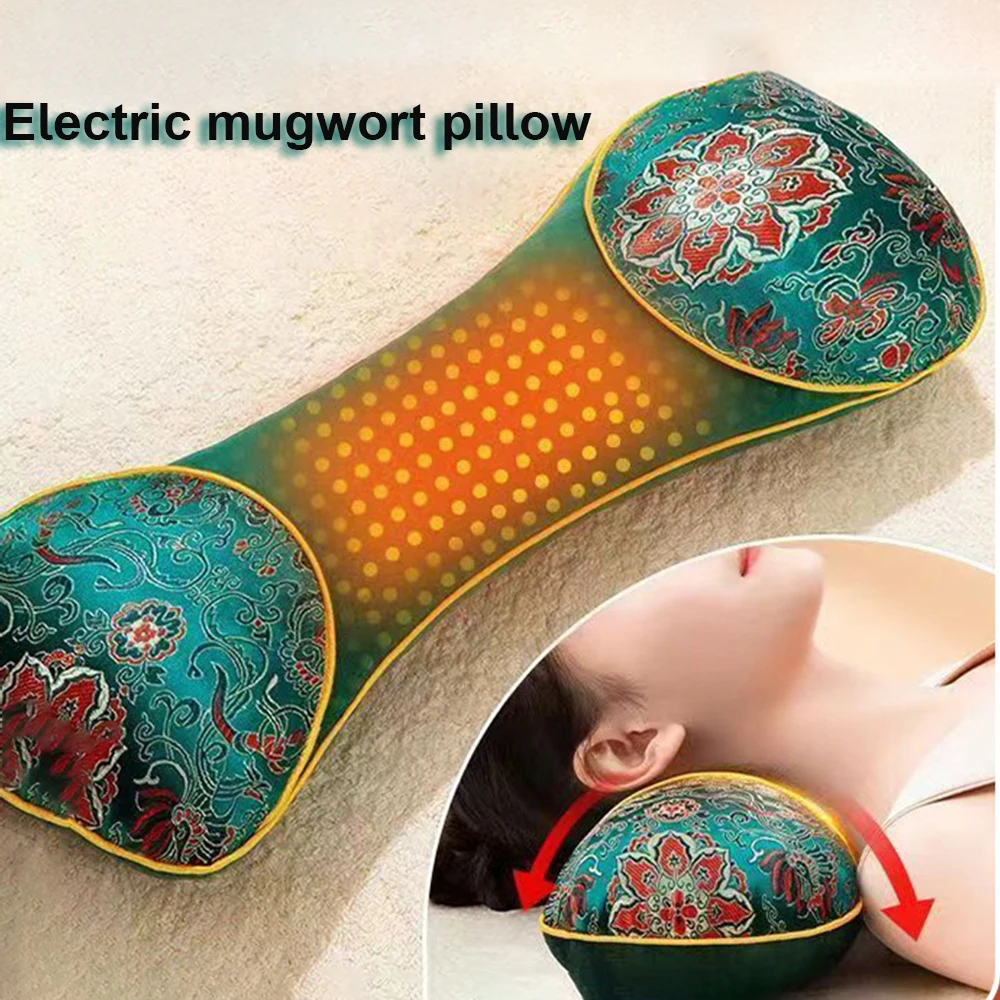 Wormwood Bone Household Wormwood Velvet Pillow Shoulder and Neck Removable and Washable Moxibustion Pillow Relaxes neak Spine