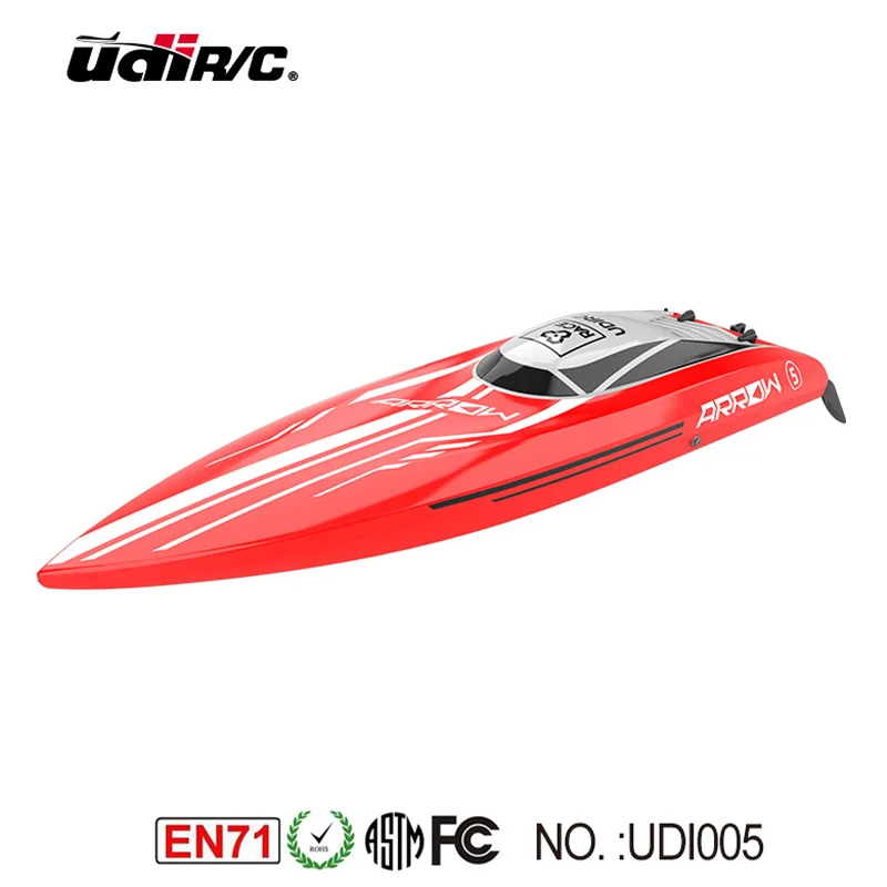 RC Boat High Speed 50km/h UDiRC UDI005 Waterproof 2.4GHz Radio Control Boat Brushless RC Speedboat Pvc Boat Toys Gift For Kids 6