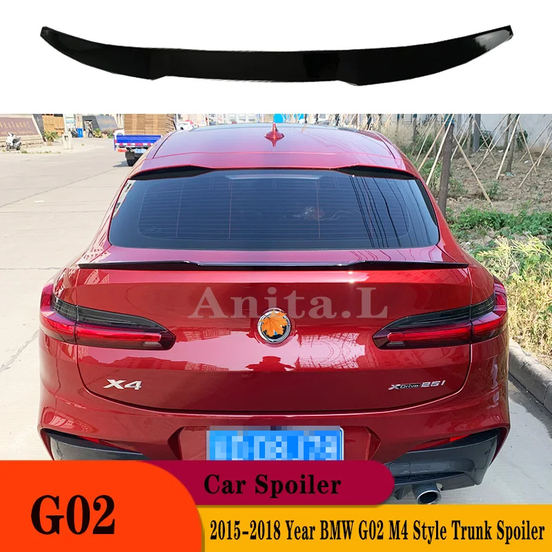 Per Bmw X4 Spoiler G02 M Performance M4 Style Spoiler Of Car Styling Materiale Abs Per X4 Spoiler Primer E Lacca Tronco Ala