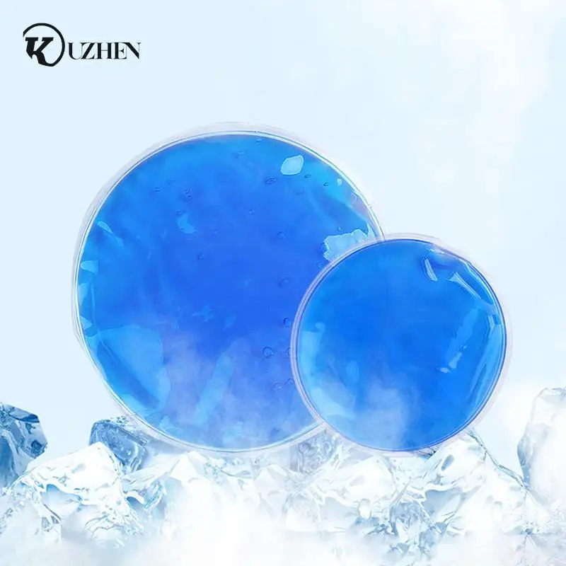 Gel Pack Round Reusable Ice Cold Hot Gel Pack Therapy Microwaveable Heat Pain Relief 1Pcs