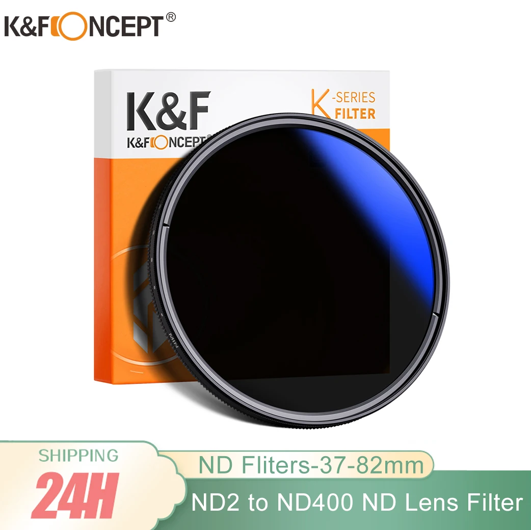 

K&F CONCEPT 37-82mm ND2 to ND400 ND Lens Filter Fader Adjustable Neutral Density Variable 49mm 52mm 58mm 62mm 67mm 77mm ND