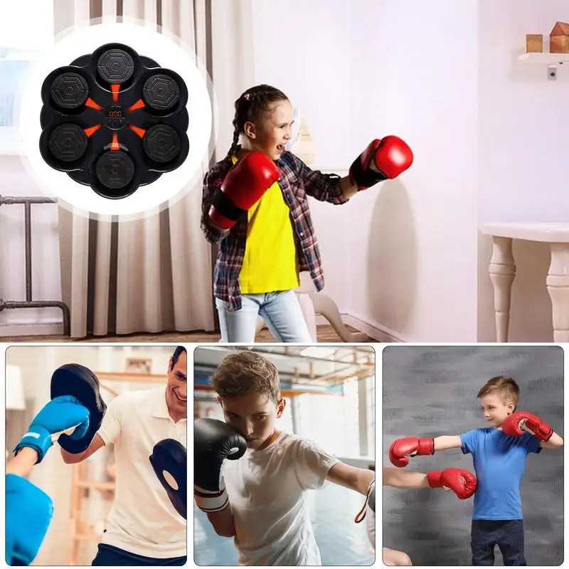 New Smart Music Boxing Machine Adult/Children Sports Fitness Boxing Trainer Home Exercise Response Training Wall Target