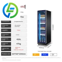 Présentoir à barre verticale à trois portes, réfrigérateur Commercial, congélateur de boissons et de bière, magasin pratique, équipement de conservation de la fraîcheur, vente en gros 5