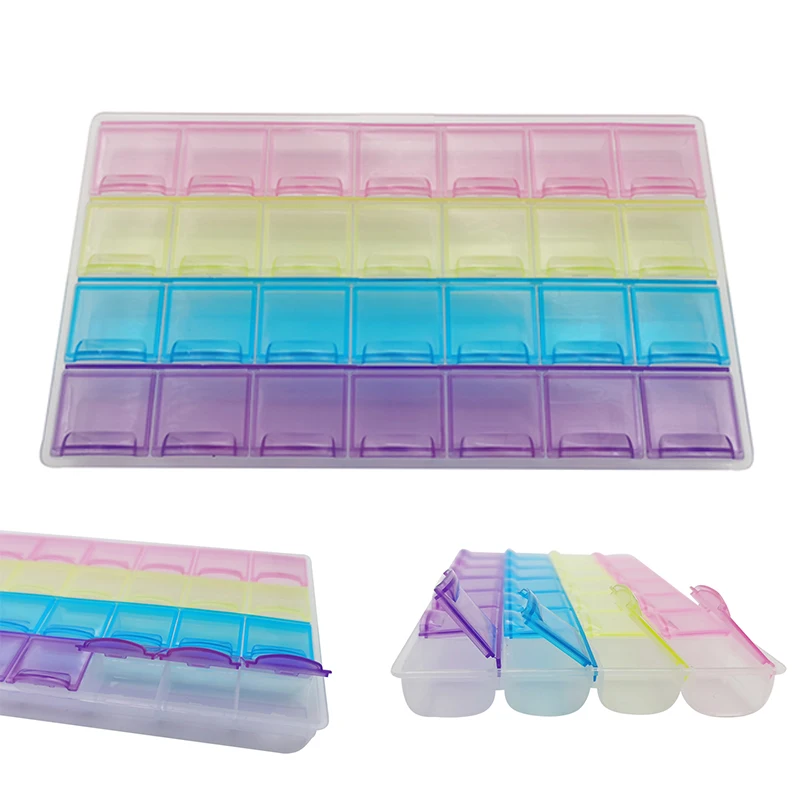 

Dental 28 Grid Buccal Tube Materials Storage Box With Ring Orthodontic Materials Brackets