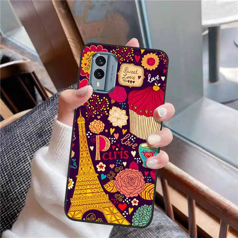 3D Soft Relief Flower Silicone Emboss Painted Cover