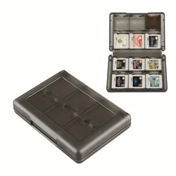 Compact 28 - in - 1 Game Cartridge Holder - Durable ABS Storage Box (Black)