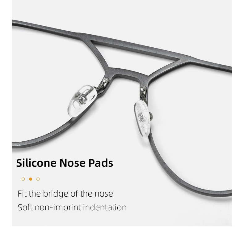 Reines Titan ultraleichte Doppels trahl große Brille Rahmen Männer Pilot dekorative Brillen Rezept Myopie optische Brillen – Detail 9