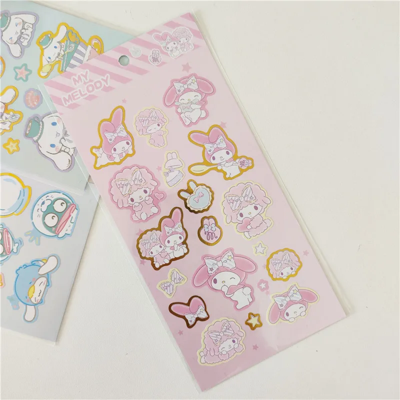 Cute Sanrio Stickers Book 24 Starting Account Material Stickers Kulome  Big-eared Dog Cartoon Girl Stickers Decorative Toys