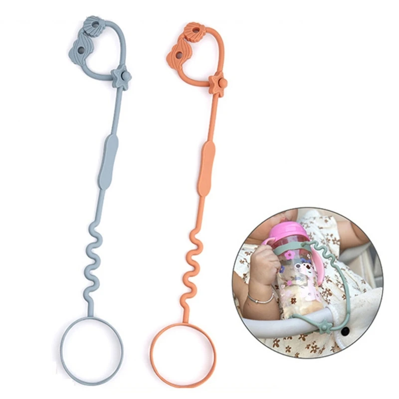 

Silicone Baby Pacifier Chain Seashells-shape Anti-loss Rope Fall Prevention Integrated Infant Teether Toy Pacifier Strap