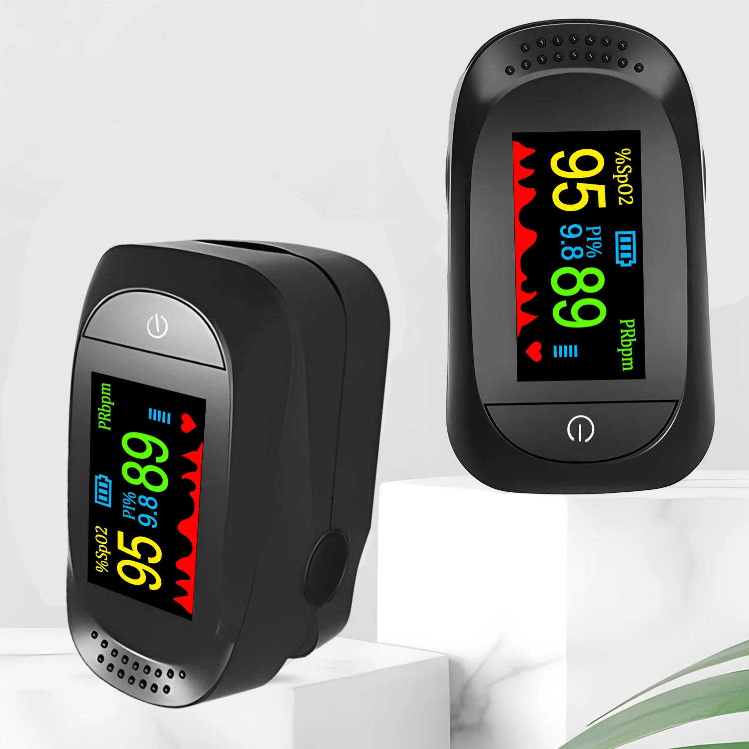 Finger Pulse Oximeter Finger Pulse Oximeter LED Blood Oxygen Saturation Heart Rate Monitor Oxymeters Medical With Digital Display Oximeter