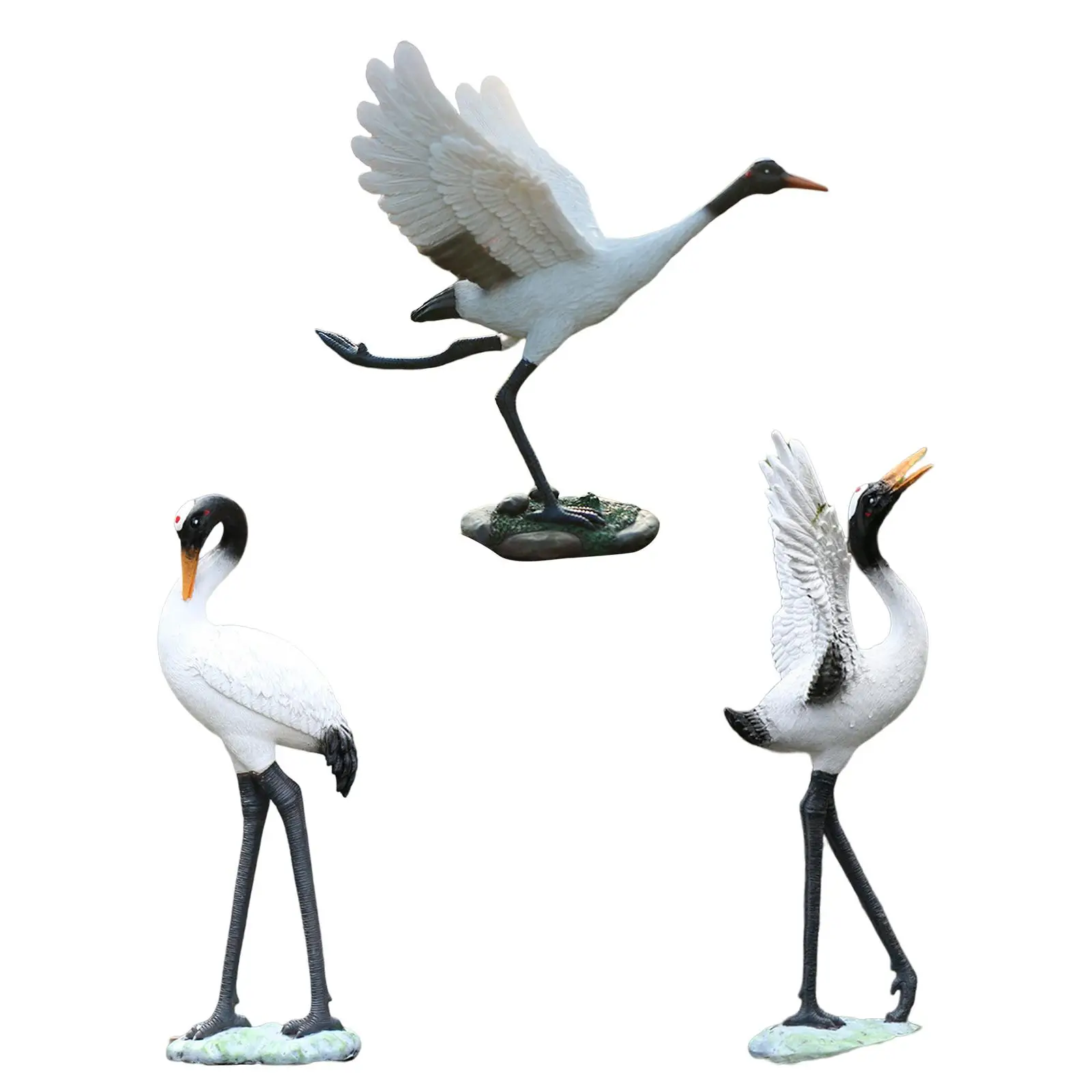 

Garden Crane Sculptures Outdoor Decoration Garden Sculpture Statues Animal Figurine for Outdoor Swimming Pool Yard Pond