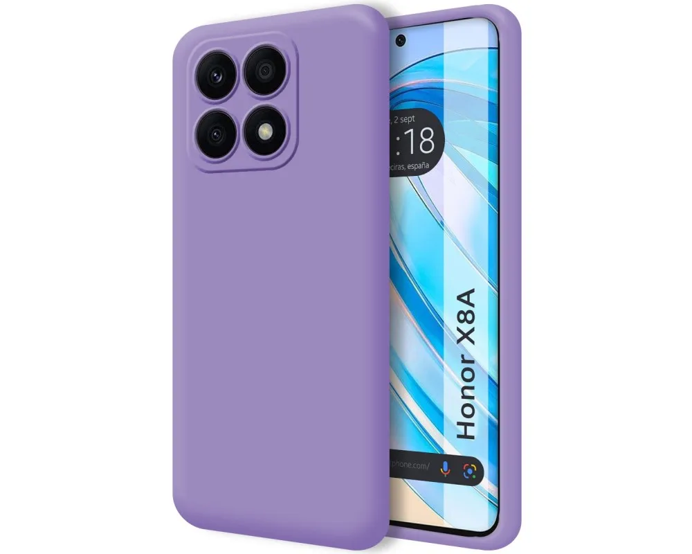 Funda Silicona Líquida Ultra Suave para Huawei Honor X8 color Morada