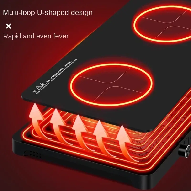 New Electric Baking Tray Multi-functional Commercial High-power Ceramic Smoke-free Shavings One Double Oven Induction Cooker