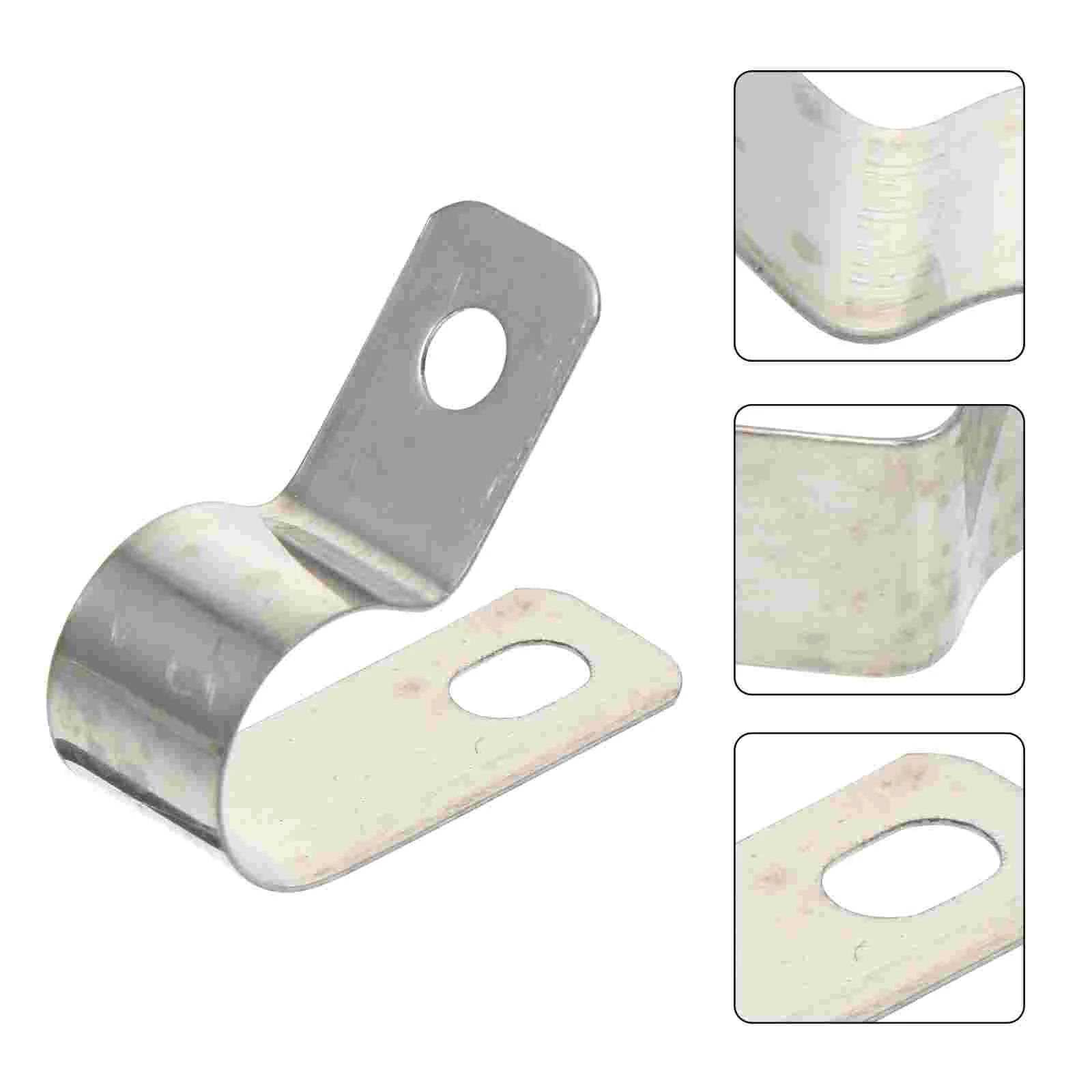 

20 Pcs Securing Clip Type Clamp Thread Holder Stainless Steel Cable Convenient Wire Organizer