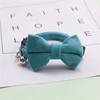 Safety Elastic Bowtie Cat Collar Bell Adjustable Buckle Bow Tie Plush Collar Small Dog Velvet Pet Supplier Suede Collar 4