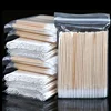 500pcs Lint-Free Wooden Micro Bud Swabs for Gentle and Precise Eyelash Extension Glue Removal and Makeup Application 1