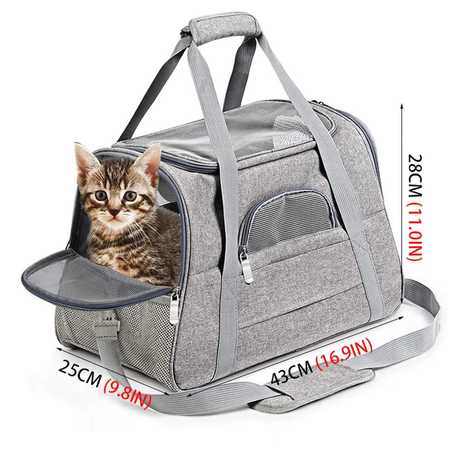 Cat Bags Portable Dog Carrier Bag Mesh Breathable Foldable Cats Carrier Bag Travel Breathable Transport Handbag Pet Travel Bags 6