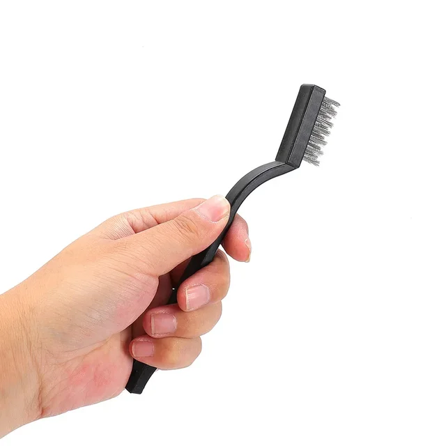 Ensemble de 6 petites brosses métalliques, brosses de nettoyage pour pièces mécaniques, dérouillage, enlever la peinture, accessoires 17cm x 1cm, fil en acier inoxydable 2