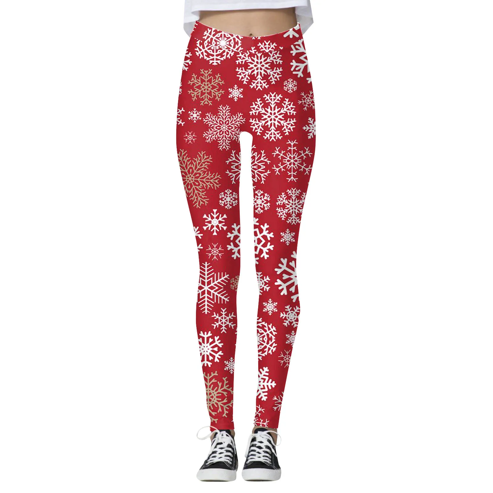 

Women Custom Christmas Printed Pants Custom Leggings For Leggings Running Christmas Santa Party Snowman Star Leggings Set