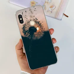 Floral Clear Soft Silicone Phone Case - Fashionable Protective Cover for Redmi Note 5 Pro (Case-c47)