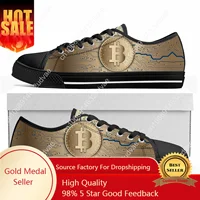 Bitcoin Low Top Sneakers Cryptocurrency Miner BTC Coin Mens Womens Teenager Canvas Sneaker Couple Shoes Custom Shoe 1