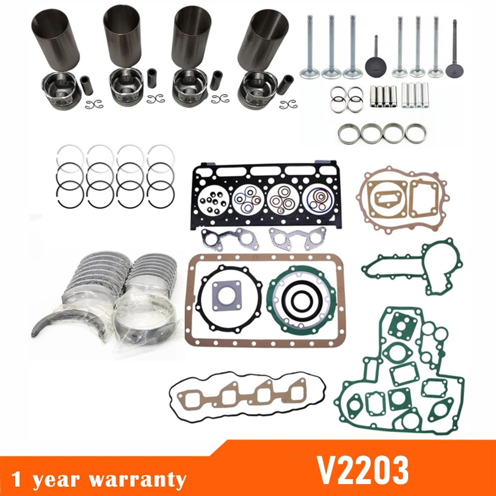 

Overhaul Rebuild Kit V2203 V2203E For Kubota Bobcat Indirect Inject Engine Auto Parts