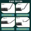 Rainbow Eyelashes Tweezers Anti-static Eyelash Extension Tweezer Fan Lash Eyebrow Tweezers Curved Straight Excellent Closure 3
