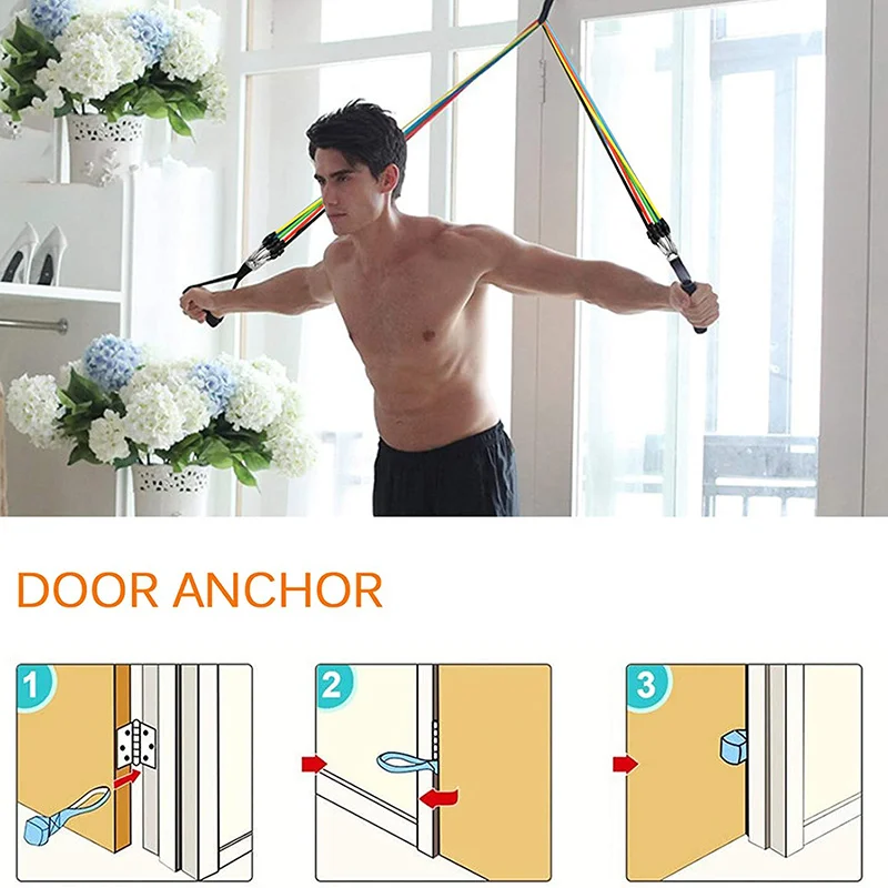 Resistance Bands Set Exercise With Handles 5 Tube Fitness For At Home Strength Training Equipment