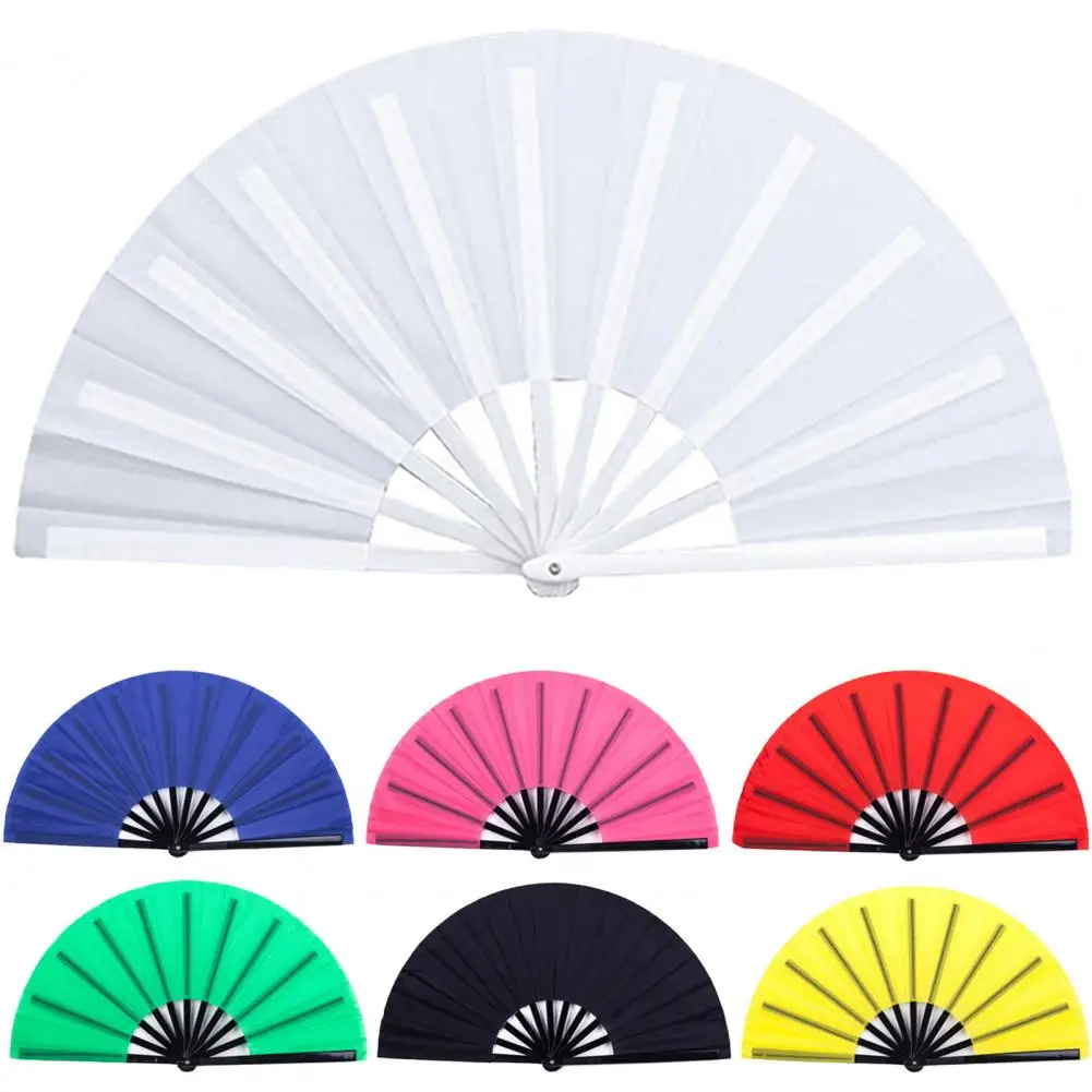 

65cm Chinese Fan Solid Colour Tai Chi Kongfu Fan Folding Fan Comfortable Grip Smooth Opening Closing Elegant Dance Fan Gifts