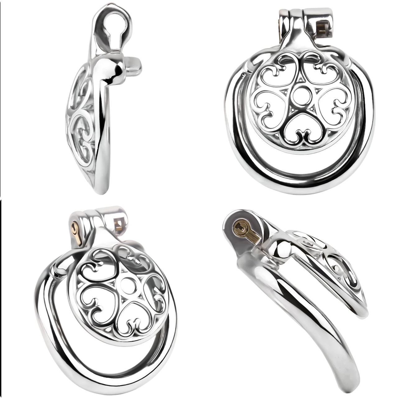 FRRK Small Male Chastity Devices Stainless Steel Short Cock Cage Removable Urethral Catheter Sex Toys for Men Penis Lock penis chastity cage chastity lock sex toy