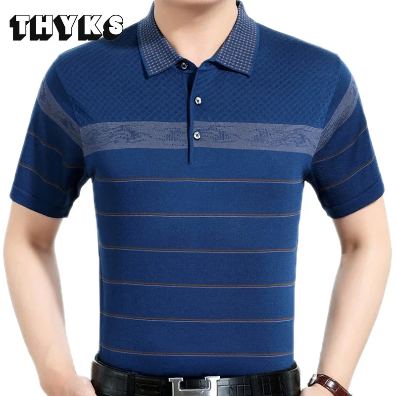 

Рубашка-поло мужская с коротким рукавом, полосатая блузка-поло Slim Fit, уличная одежда для бодибилдинга, лето 2022