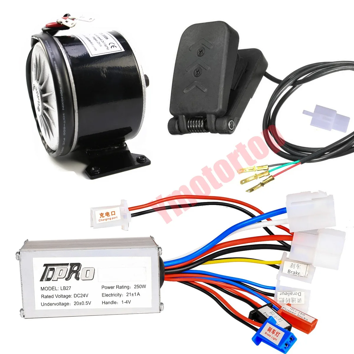 

Контроллер двигателя 24 В, 250 Вт, педаль управления дроссельной заслонкой для электроскутера, велосипеда, квадроцикла, карт