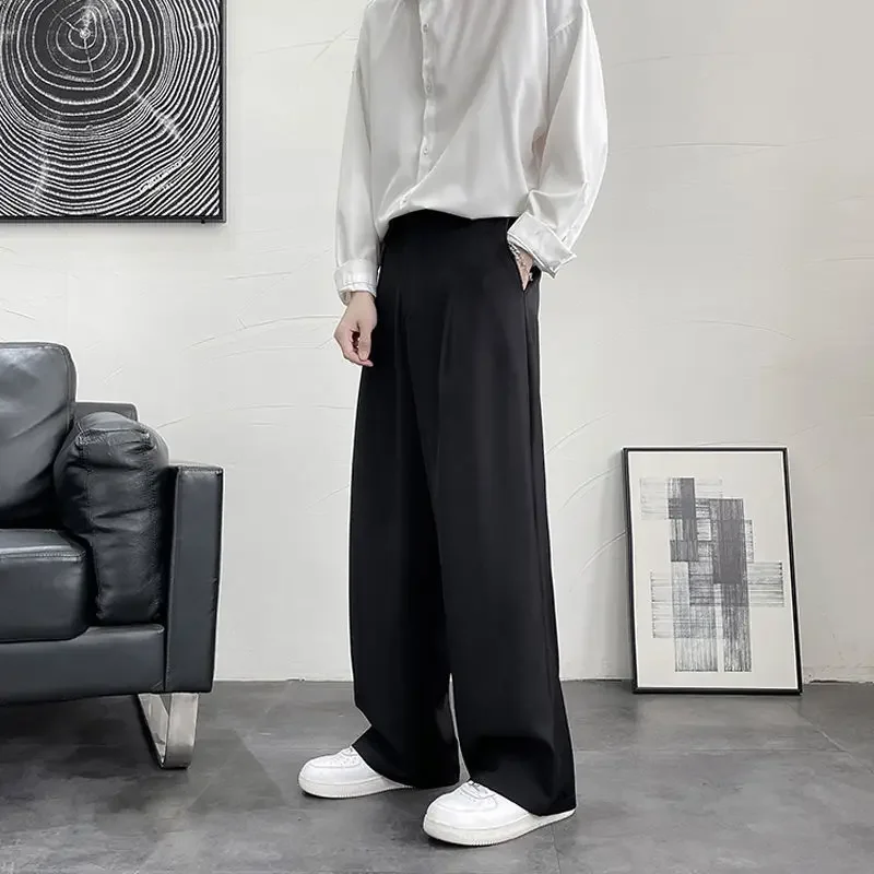 Tressed Men's Summer Pants Wide Leg Slim Fit Plus Big Size Male Suit Trousers Stylish Spring Clothes Fabric Up Luxury New In