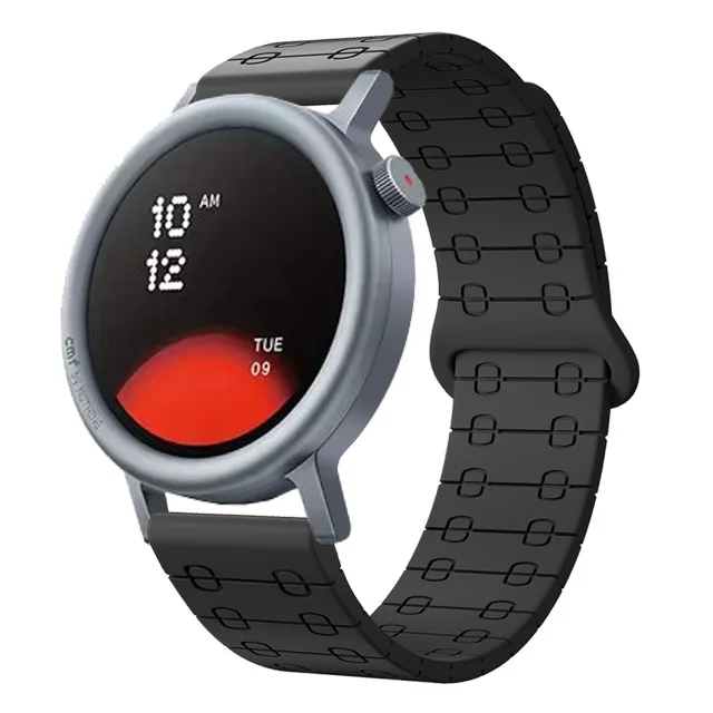 Enhanced Sports Silicone Watch Band with Magnetic Strap - 22mm Wristband Bracelet